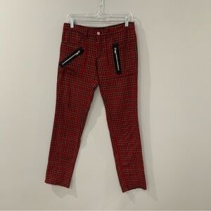 Tripp NYC Pants Red Plaid